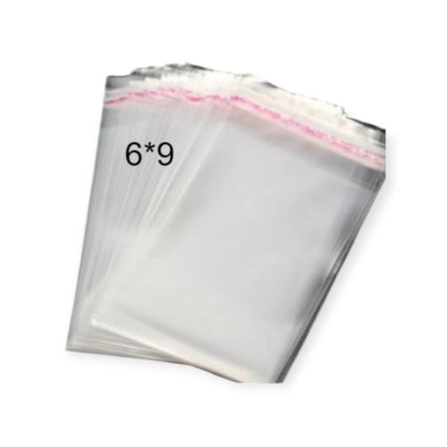 اكياس شفافه لاصقه وطني تزن500 جرام مقاس 6*9