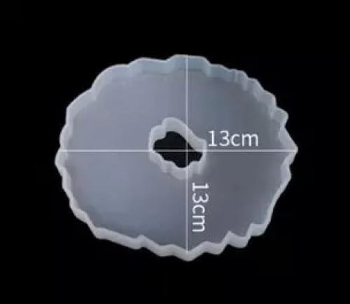 قالب سلكون كوستر حواف متعرجه مع فتحه بالنص13*13سم