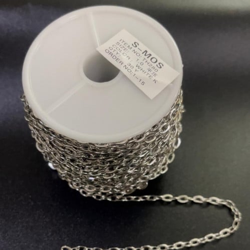 سلسال فضي 30يارد رقم 280  مقاس 1.0   15-1