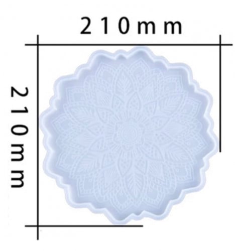 قالب سلكون دئري مزخرف اطراف متعرجه متعرجة 21 سم