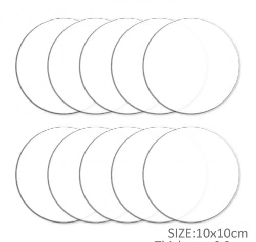 اكريلك شفاف 10 سم عدد 12 حبه
