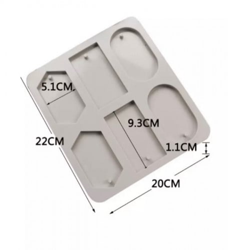 قالب سلكون ميداليات رصاصي 3 تصميمات 22*20