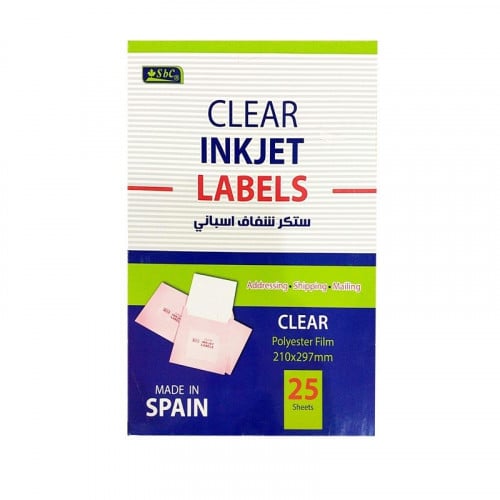 ورق شفاف لاصق عدد25 ورقه اA4