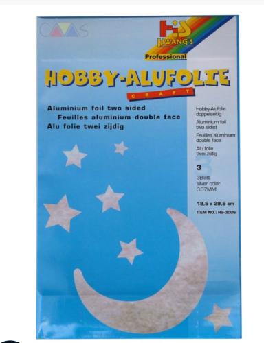 رقائق نحاس فضي كرت 3 حبة