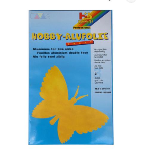 رقائق نحاس ذهبي كرت ٣ حبه