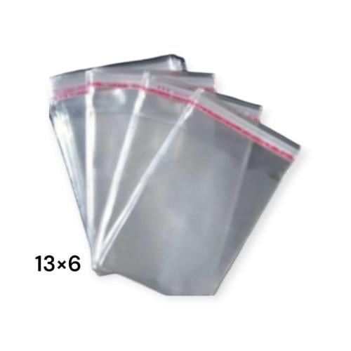 اكياس شفافه لاصقه وطني تزن500 جرام مقاس 6*13