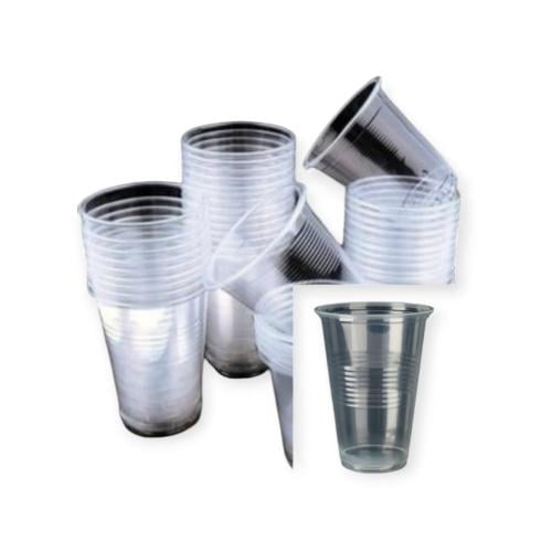 كاسات بلاستيك شفافه عدد 50 حبه