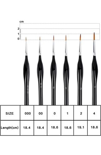 فرشه رسم عده مقاسات دقيقه 000-00-0-1-2-3