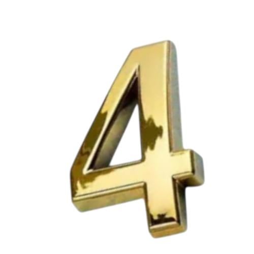 ارقام  لاصقة  بلاستيك مقوى لون ذهبيى