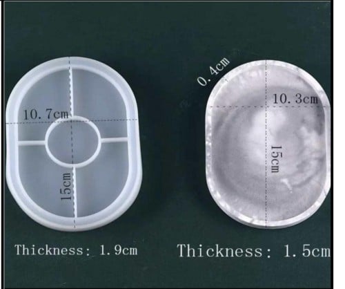 قالب سلكون بيضاوي 10.3*15*1.7