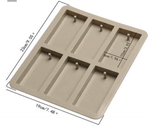 قالب سلكون ميداليات رصاصي 6خانه 23*19