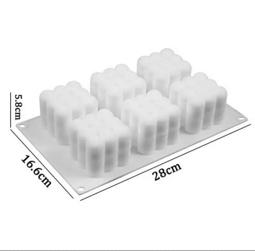 قالب سلكون شمع 6 خانه 29.5*17.2-6*6     103