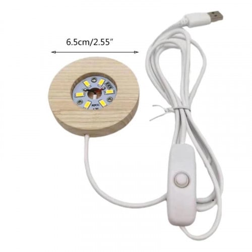 قاعده خشبيه دئري6.5سم مع اضائه لد 180 W خط 2