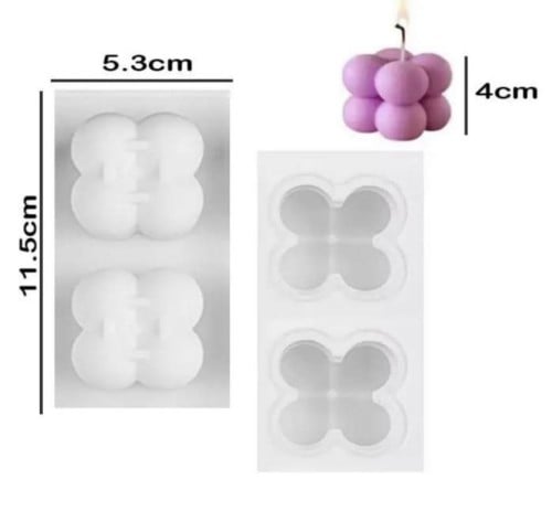 قالب سلكون شمع 2 خانه 10.7*5.5*4