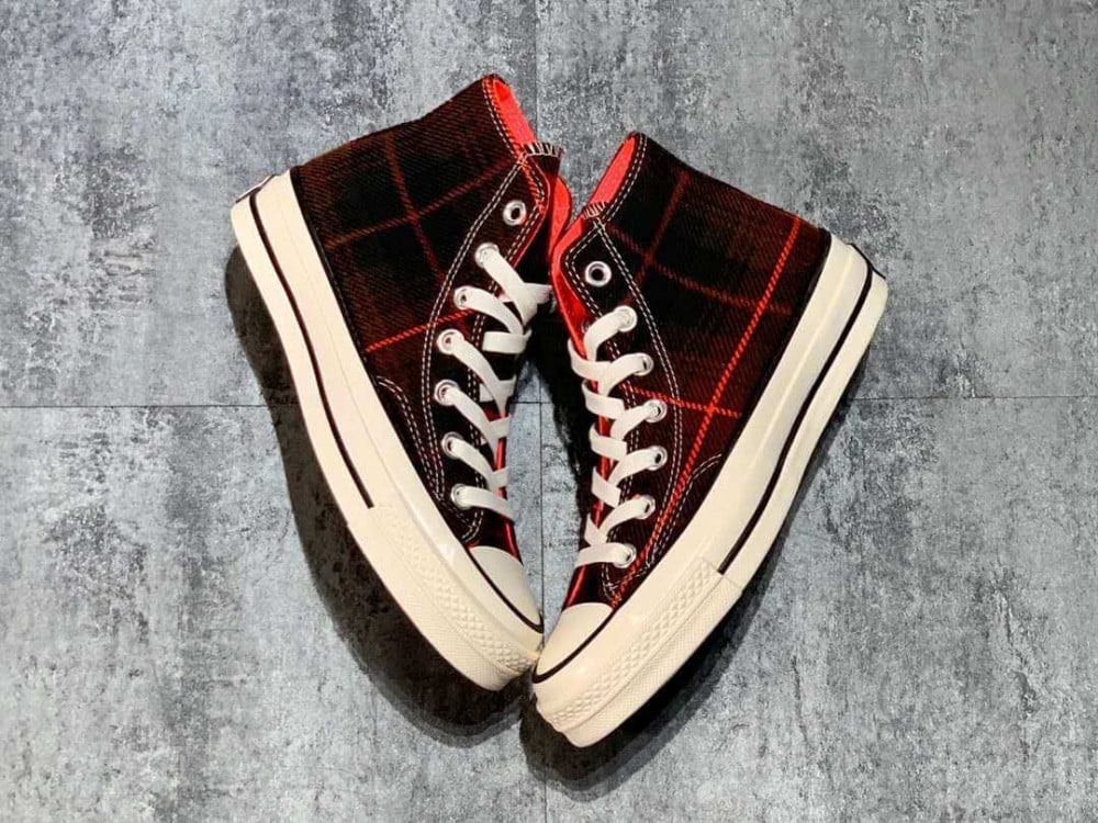 Chuck 70 elevated plaid high outlet top