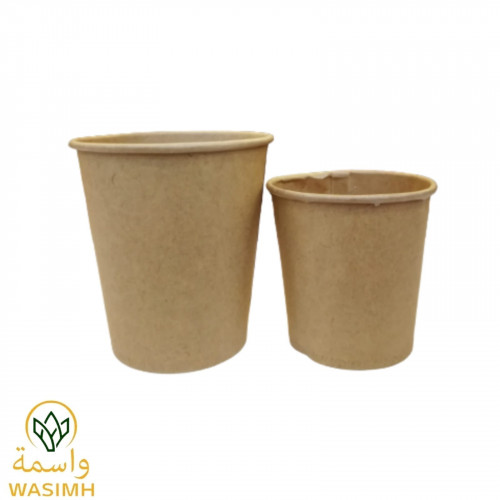 كاسات ورق بني 4 انز