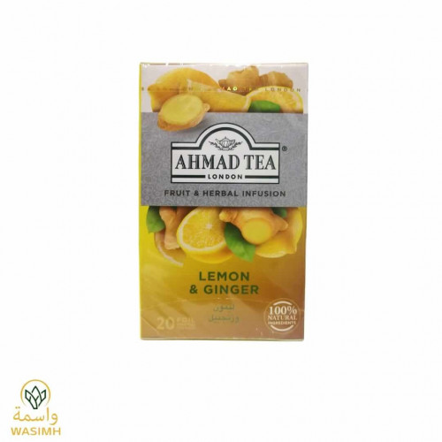 شاي احمد مغلف ليمون وزنجبيل  20 كيس