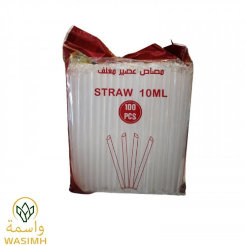 مصاصات 10 مل شفاف 100حبه