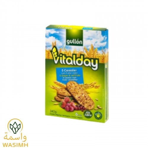 شوفان بسكويت بالفواكة 240ج vitalday gullon