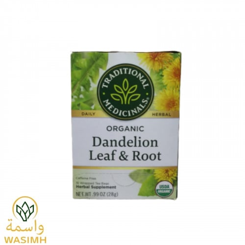 عشبة الهندباء مع الجذور عضوي