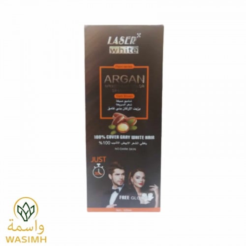 ليزر وايت شامبو صبغة بني غامق