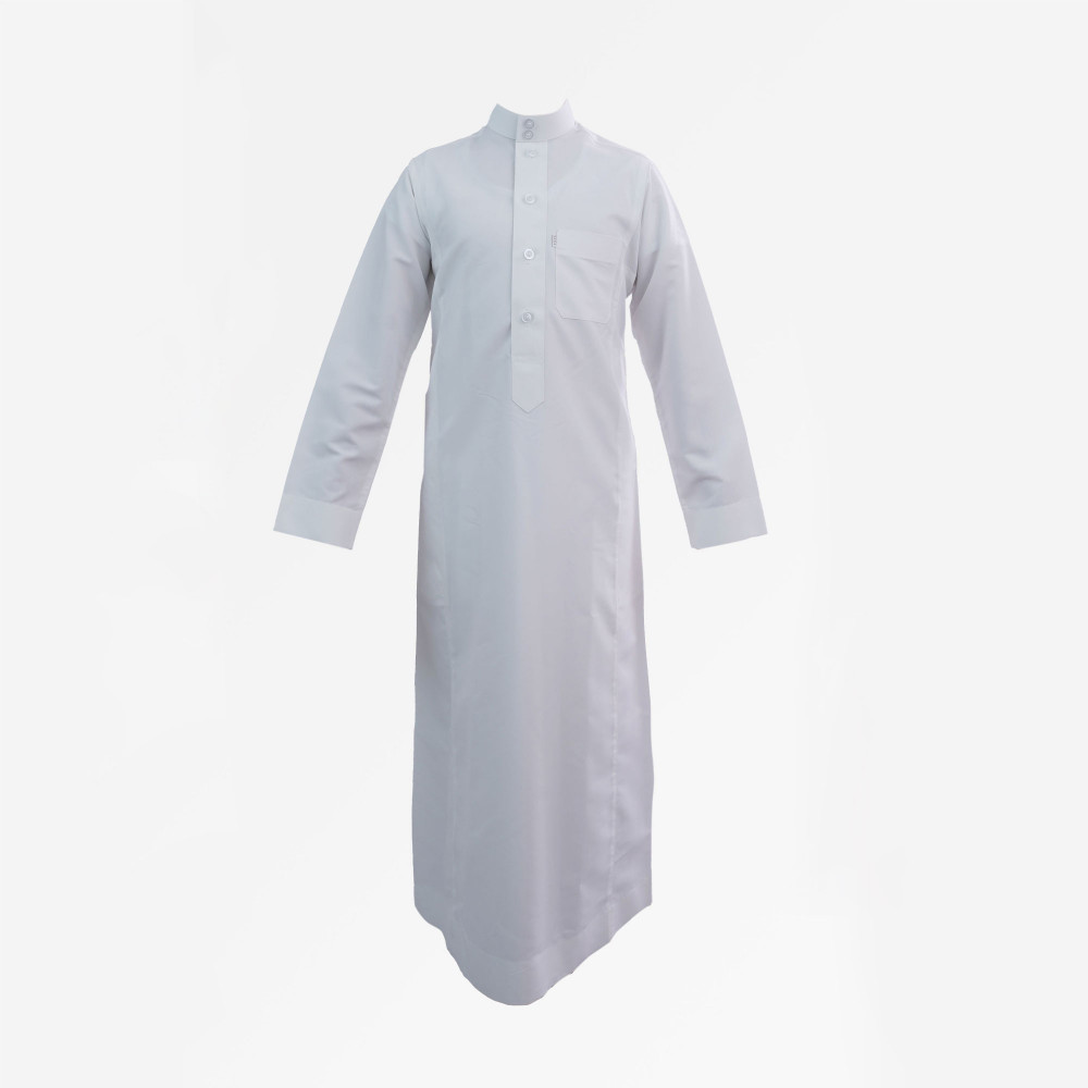 ثوب اطفال رسمي العمر(4.5 - 9سنوات)  اليد سادة- ياقة سادة- زرار باين-اللون أصفر