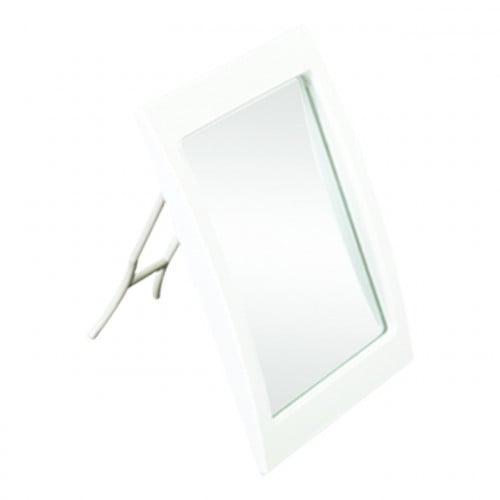 مرآة صغيرة بمسند - أبيض