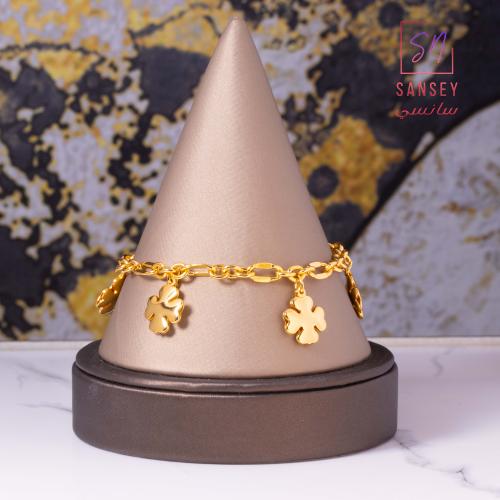 اسوارة وردة مطلية ذهب
