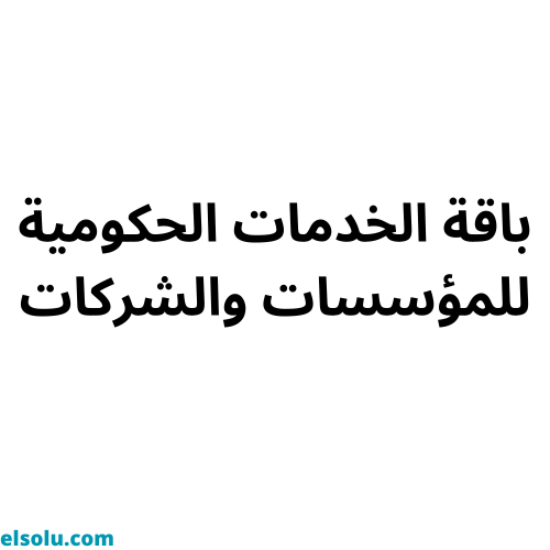 باقة الخدمات الحكومية للمؤسسات والشركات