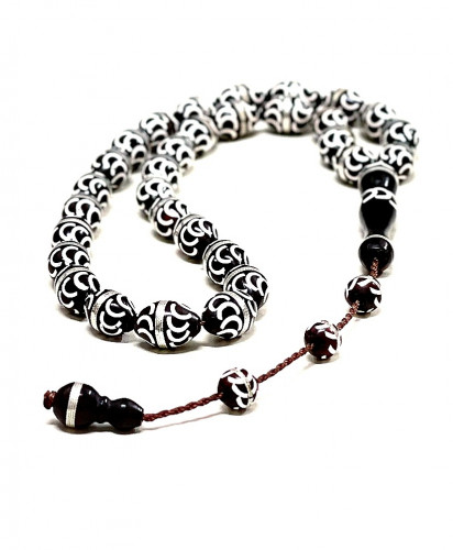 سبح كوك مطعمة فضة 489