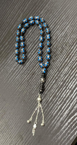 سبح يسر  مطعمة فضة 324