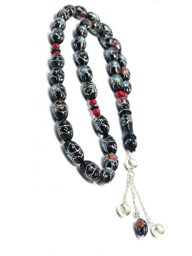 سبح يسر مطعمة فضة كركوشة فضة 509