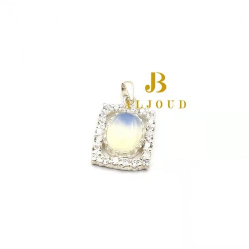 تعليقه حجر القمر فضة 925 مرصع زاركون T3