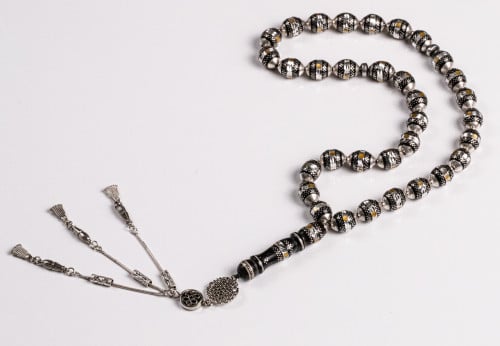 سبح يسر مطلي فضة كركوشة فضه 279