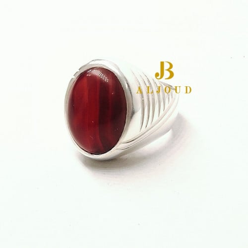 خاتم فضة عيار 925 عقيق يمني