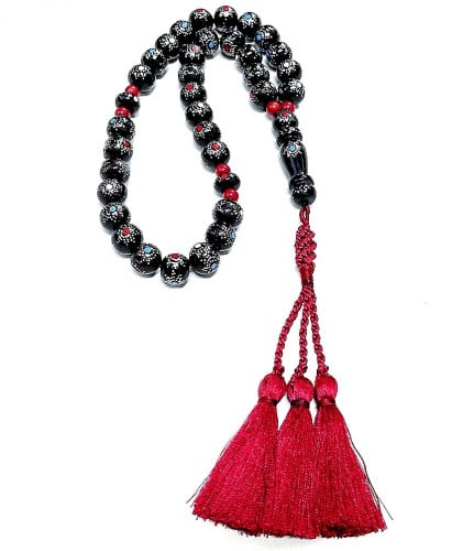 سبح يسر مطعمة فضة 468