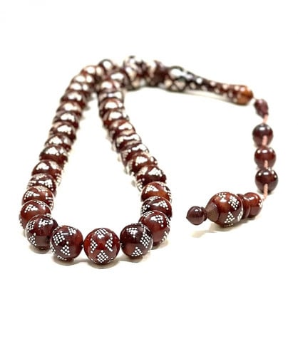 سبح كوك مطعمة فضة 490