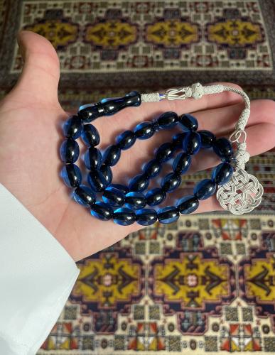 مسباح بكلايت ازرق شفاف