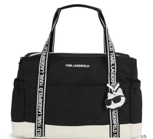 KARL LAGERFELD KIDS COATED FABRIC WEEKEND BAG