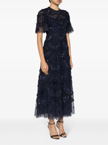 Needle & Thread Carmen sequin-embellished maxi dress