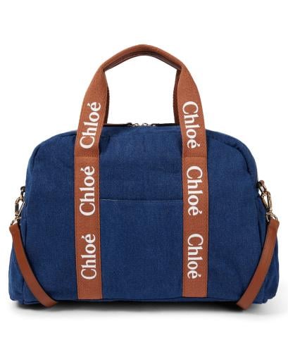 CHLOÉ KIDS Baby denim changing bag and pad set