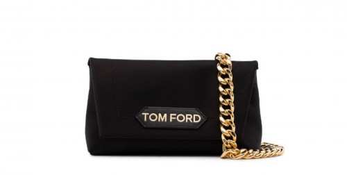 TOM FORD logo-plaque leather mini bag