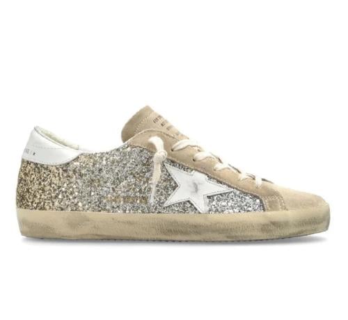 GOLDEN GOOSE Glittered Super-Star Sneakers