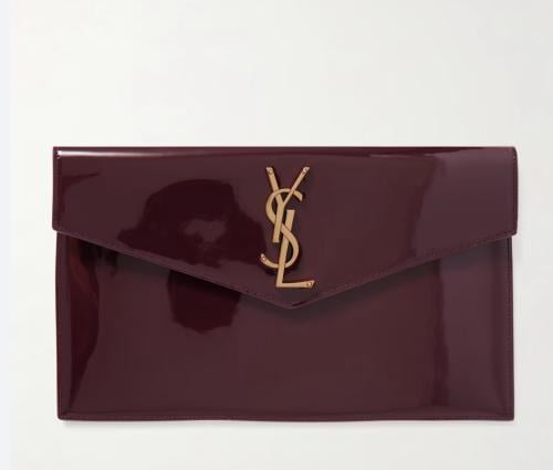 UPTOWN POUCH IN PATENT LEATHER  WINE