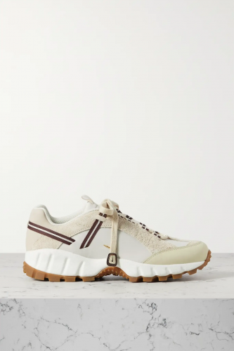 NIKE + Jacquemus Humara rubber-trimmed leather and suede sneakers