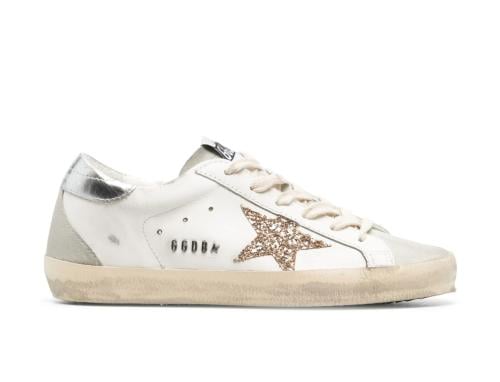 GOLDEN GOOSE  White & Black Super-Star Classic Sneaker