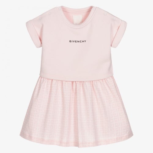 Givenchy Kids Girls Pink Cotton Jersey Dress