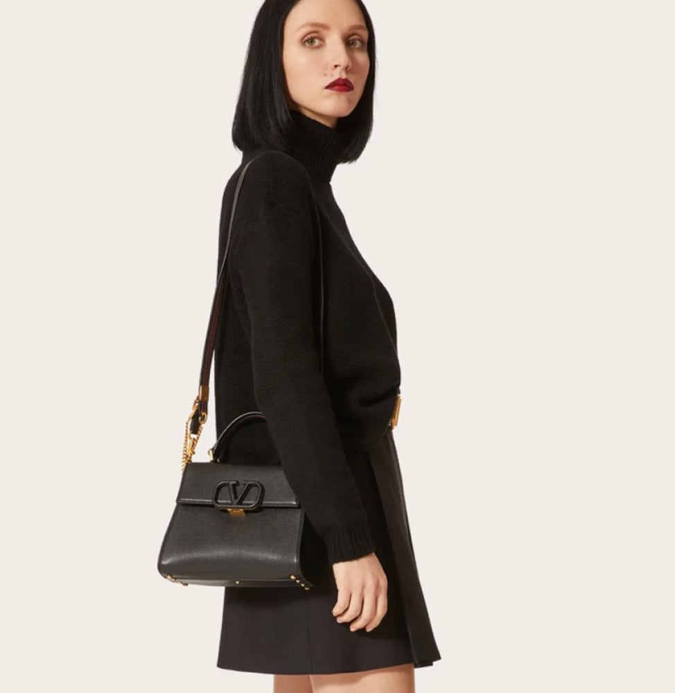 Vsling grainy calfskin shoulder bag sale