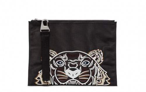 Kenzo embroidered tiger clutch bag