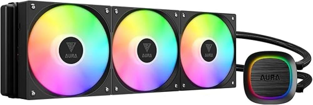 مروحة تبريد غامداس AURA GL360 V2 ARGB للألعاب 3 مراوح,